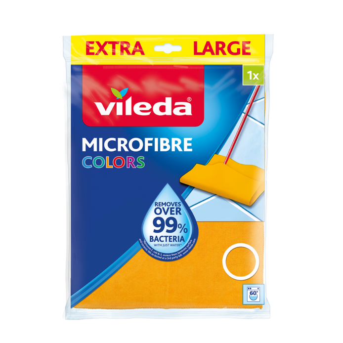 VILEDA serpillière Extra hygiène 2 p. *Sols *Serpillière *Évite les  mauvaises odeurs, 30% microfibres, 63x59cm - JACADDY