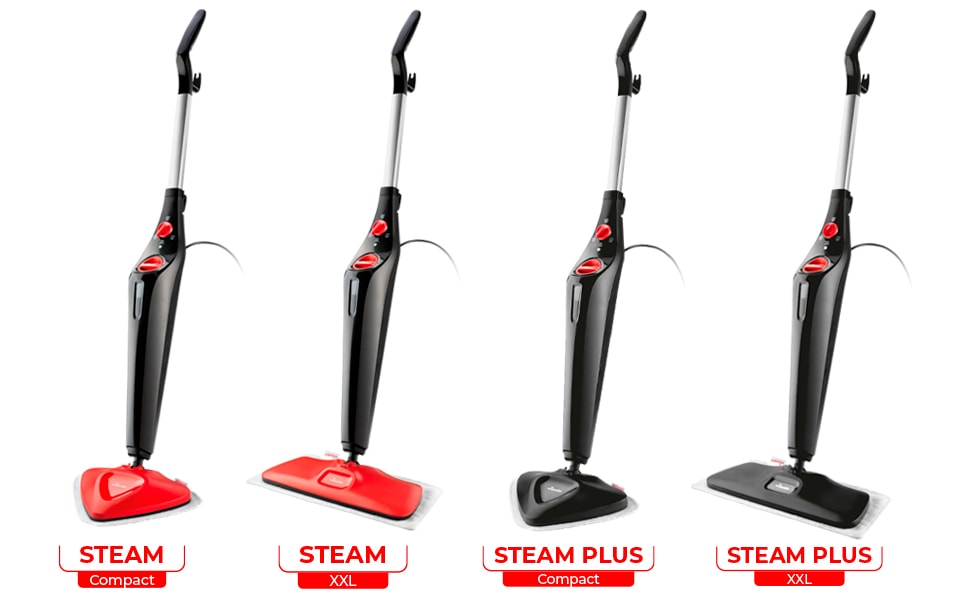 Vileda Steam Plus Balai Vapeur - Nettoyeur Vapeur Hygiénique Sans Produits Chimiques, Tue 99,9% Des Bactéries Et Virus, Idéal Pour Tapis Et Moquettes